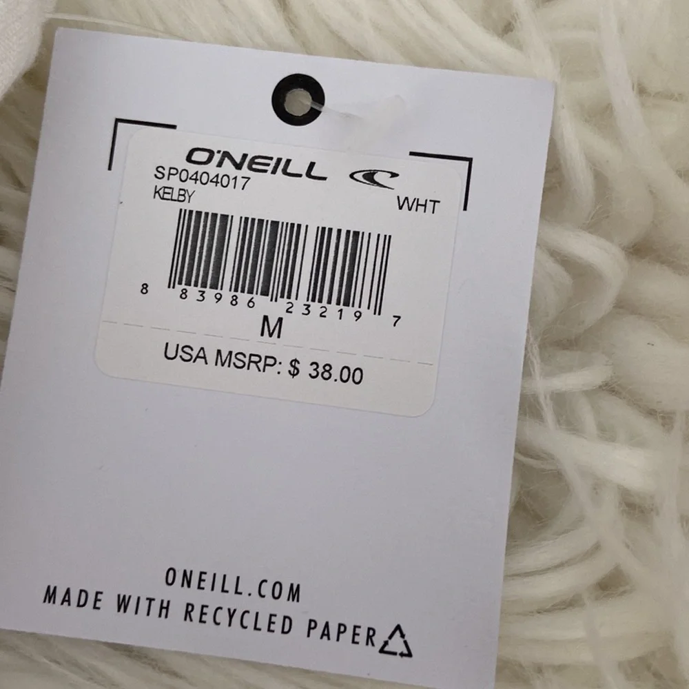 ONEILL shirt size M brand new with tag with adjustable strings white color - Picture 2 of 9